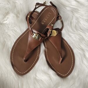 Ralph Lauren Tan Leather Sandals